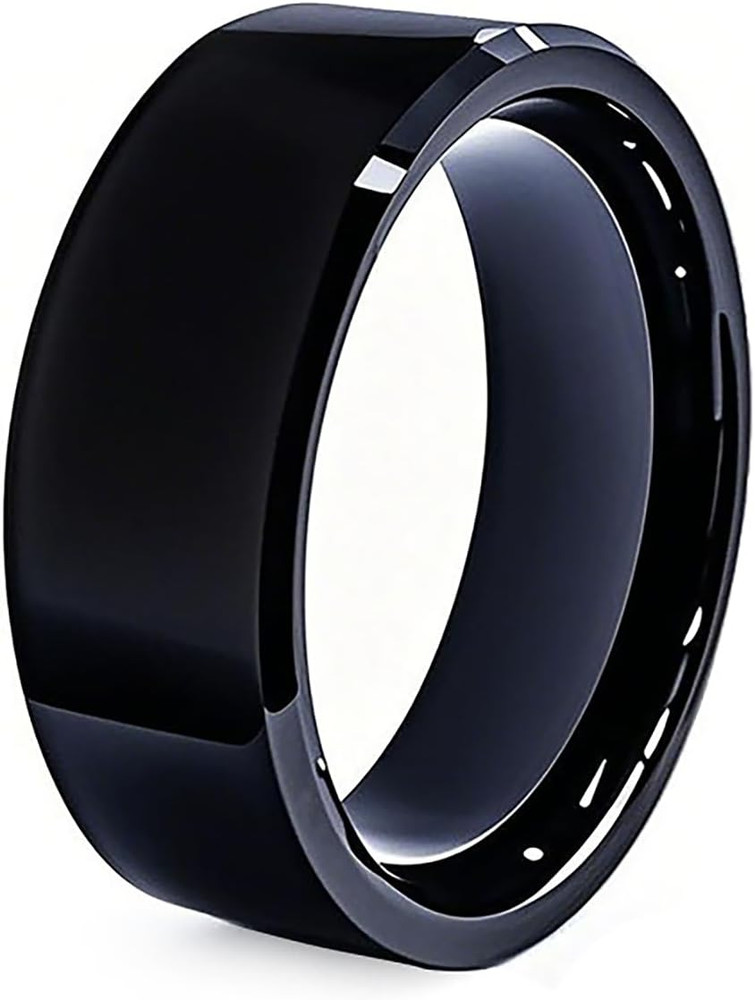 RFID Rewritable Ring Black US#10(RFID Ring Dual Frequency in One Smart Ring 13.5