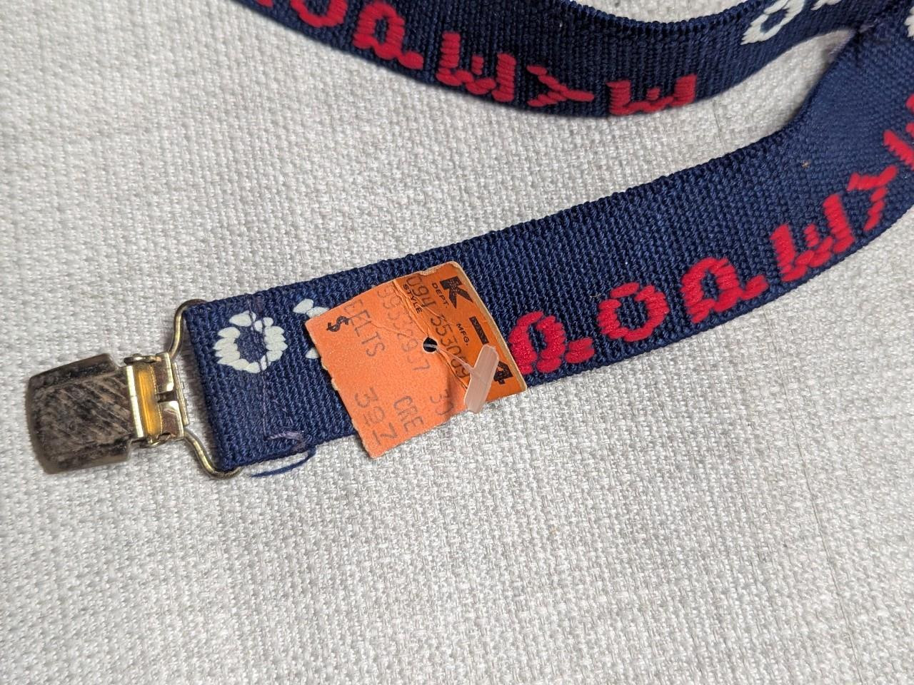 NOS vintage SUSPENDERS kids/teens POPEYE olive oil KING FEATURES SYNDICATE