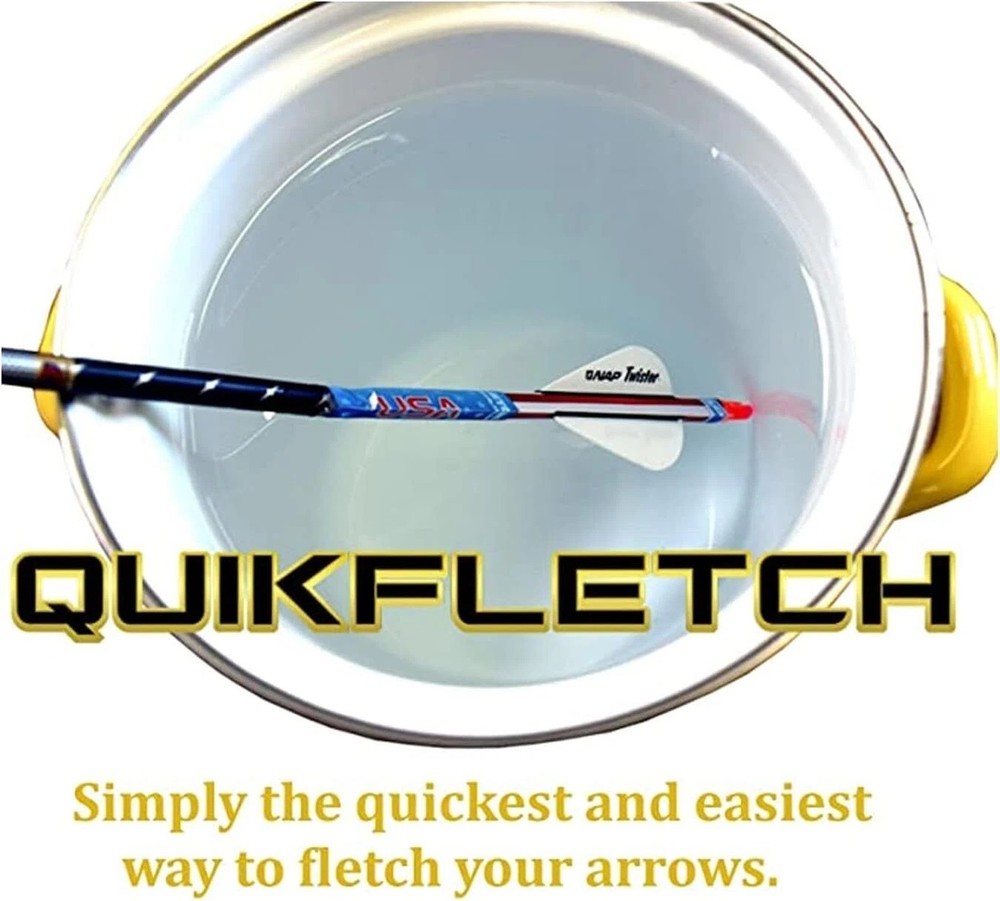 Quikfletch Hellfire Stabilizing Fletching - White/green, 3"
