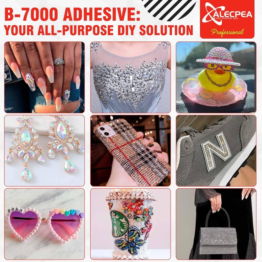 B-7000 Craft Glue for Jewelry Making - 15ml/0.5oz 2 Pack - Multi-Function B-7...