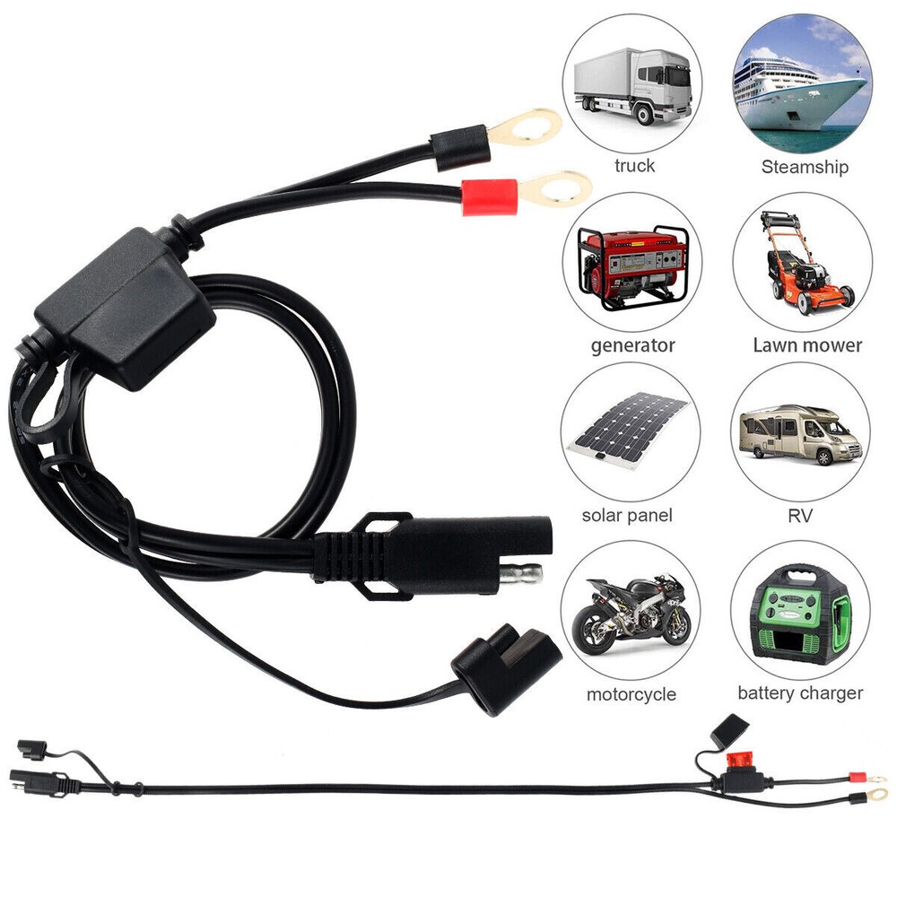 2-Pin Quick SAE Plug Trailer Light Wiring Harness Extension Wire Connector