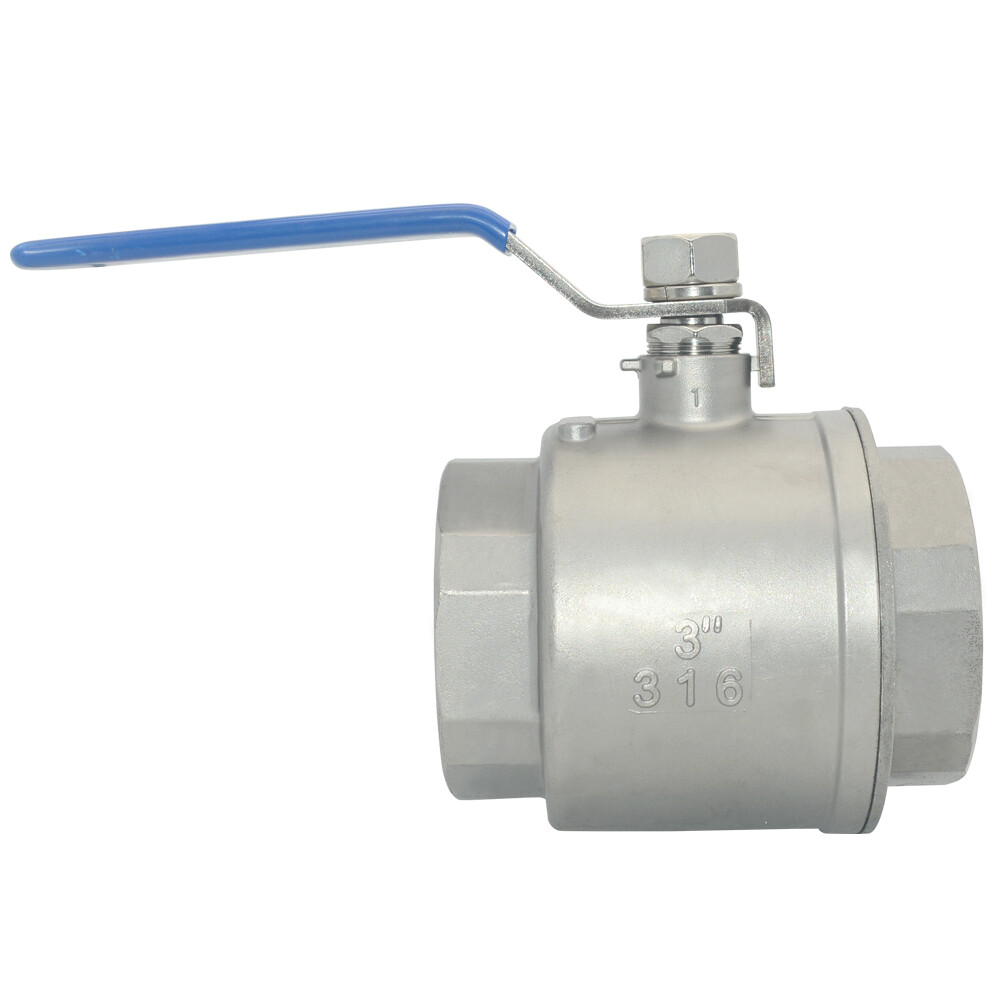 3 inch Ball Valve,Female NPT 316 Stainless Steel Full Port,2-Piece, 2Pack