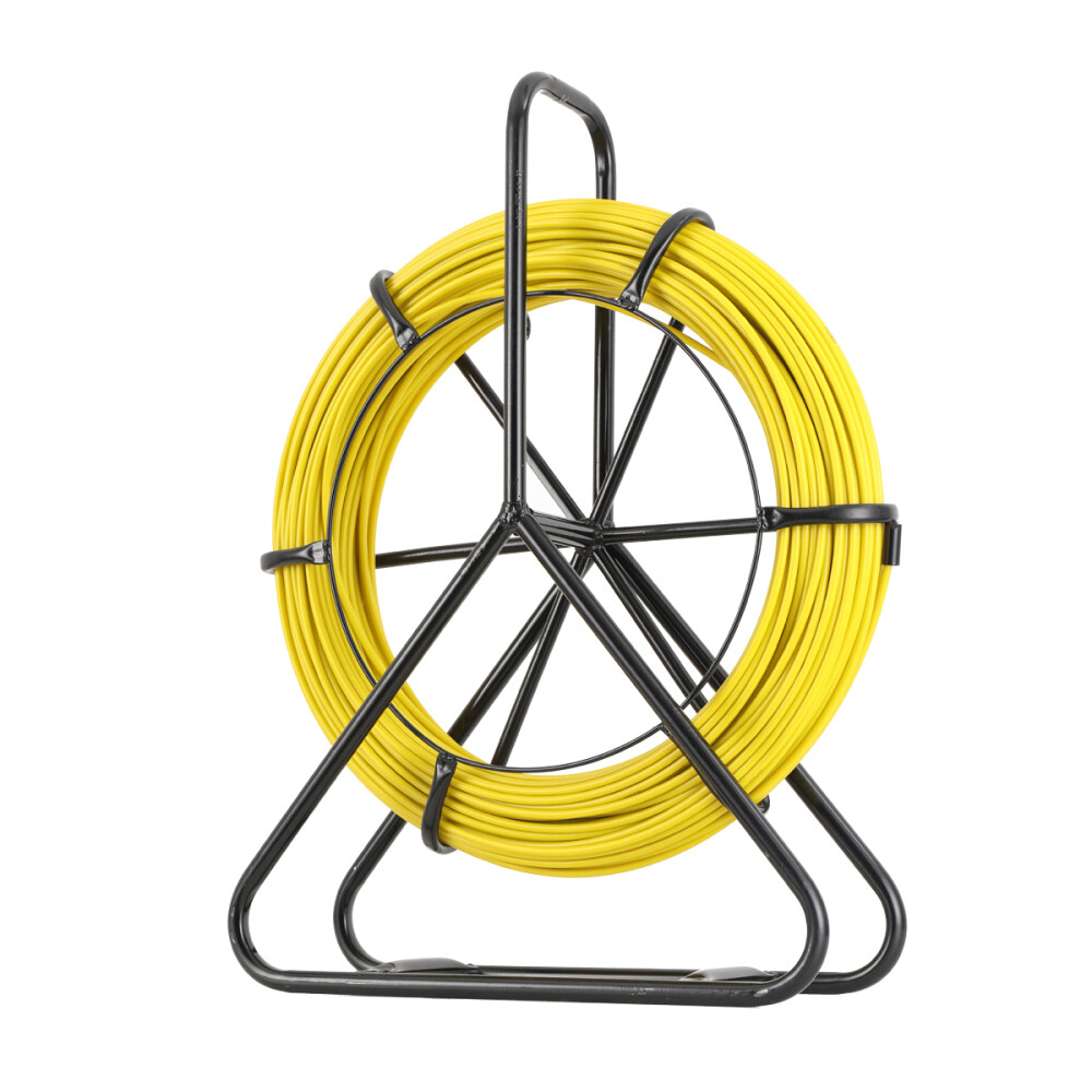 6mm 328ft Fish Tape Puller FiberglassReel Wire Cable Running Duct Rodder