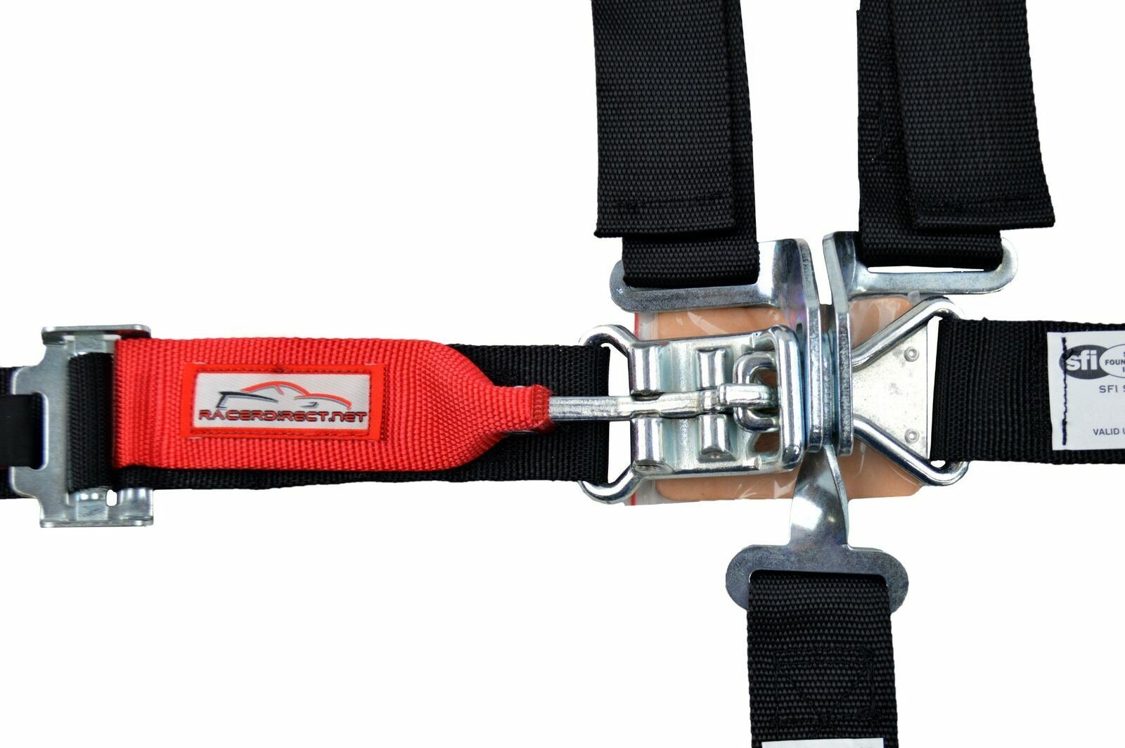 QUARTER MIDGET HARNESS SFI 16.1 5 POINT LATCH & LINK FLOOR MOUNT BELT BLACK