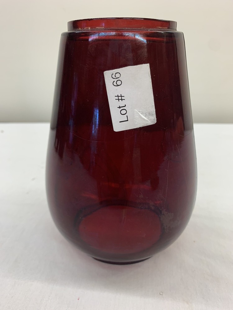 Vintage Ruby Red Glass Railroad Lantern Globe Replacement
