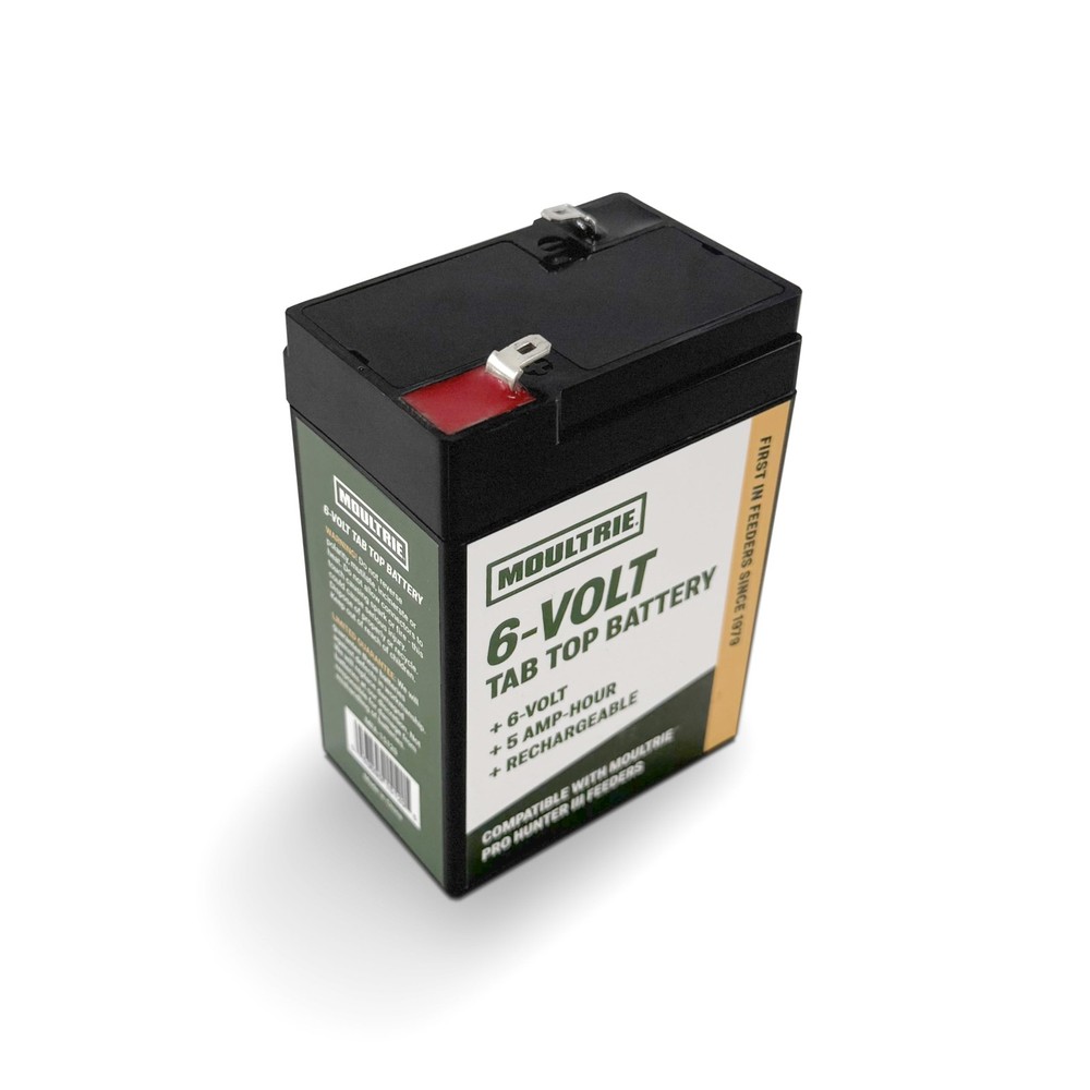 Moultrie 6 Volt Tab Top Battery - Designed for Pro Hunter 3 Black