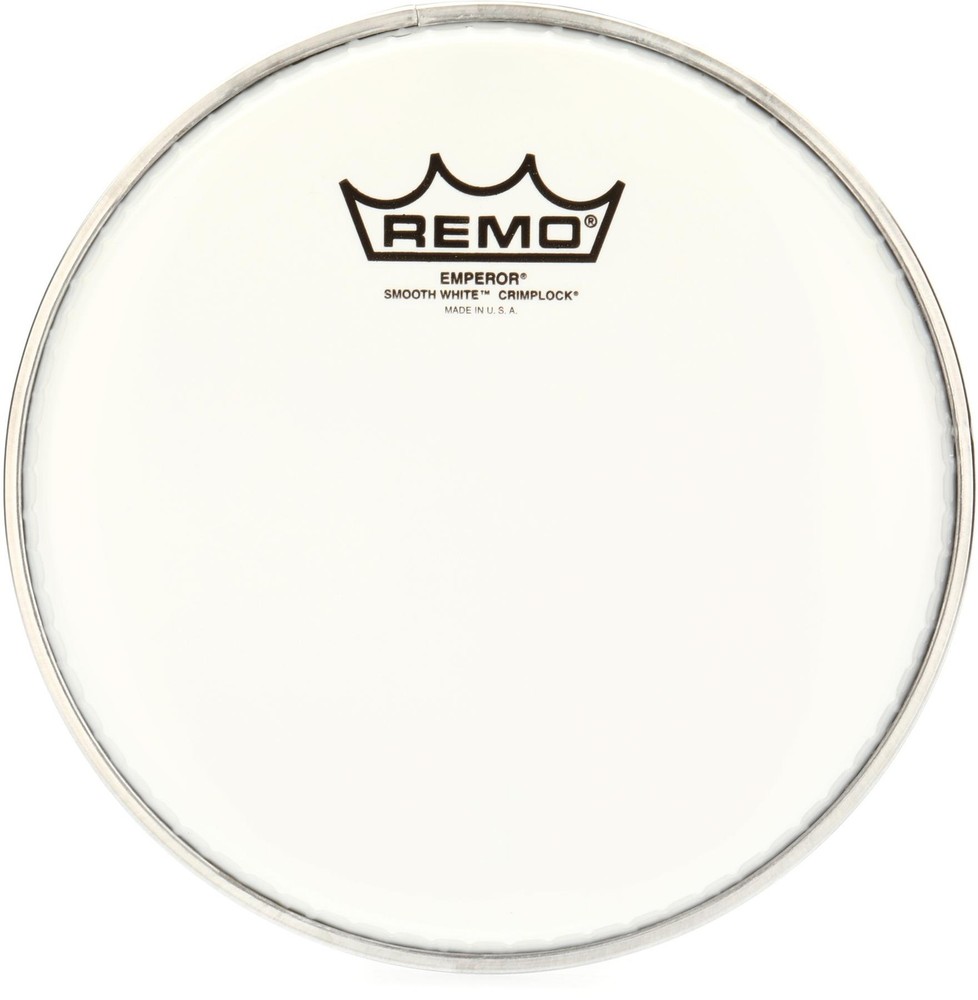 Remo Emperor Smooth White Crimplock Tenor Drumhead - 8 inch (2-pack) Bundle