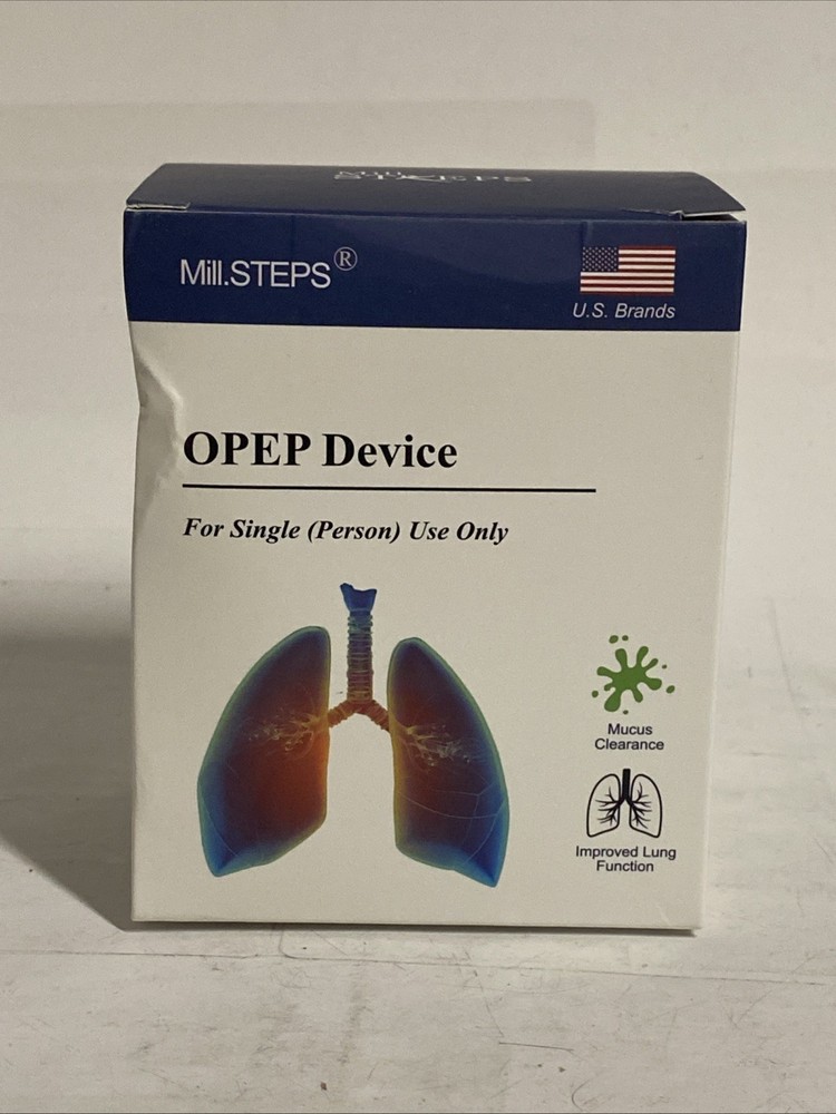 2x MILLSTEPS Breathing Exercise Device for Lungs Mucus Relief & Lung Expansion