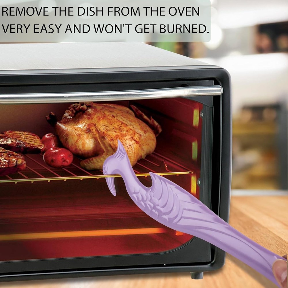 Oven Rack Push Pull Tool 2-Pack (11 Inch) - Longer Handle Suitable for Toaster O