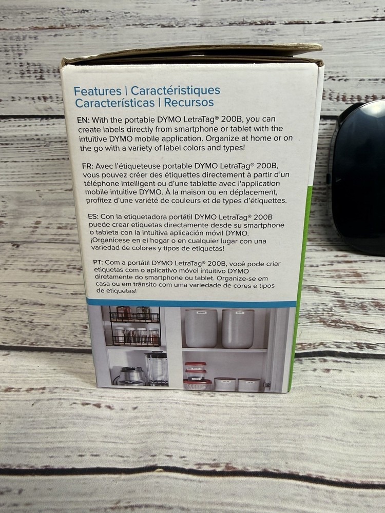Dymo 200B LetraTag Bluetooth Wireless Label Maker w/Box & Instructions - Works