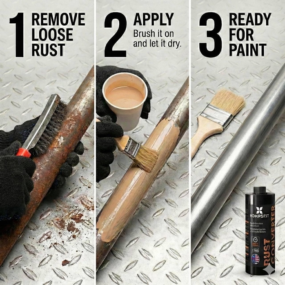 Rust Converter, Professional Plant-Based Metal Surface Prep, Industrial-Grade...