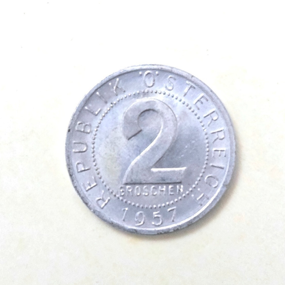 1957 Austria 2 Groschen Coin