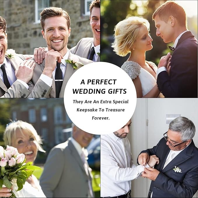 Engraved Wedding Pocket Watch Silver Tie Clips Wedding Keepsake Presents