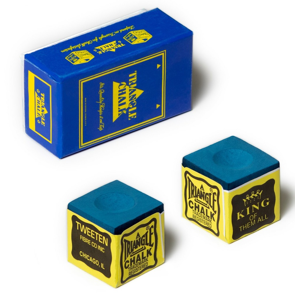 TRIANGLE Pool cue Billiard CHALK Blue - 4 pcs - AUTHORIZED DEALER
