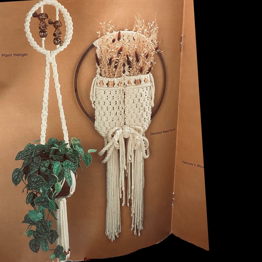 Vintage Macrame Pattern Book Craft Designs Plant Wall Decors