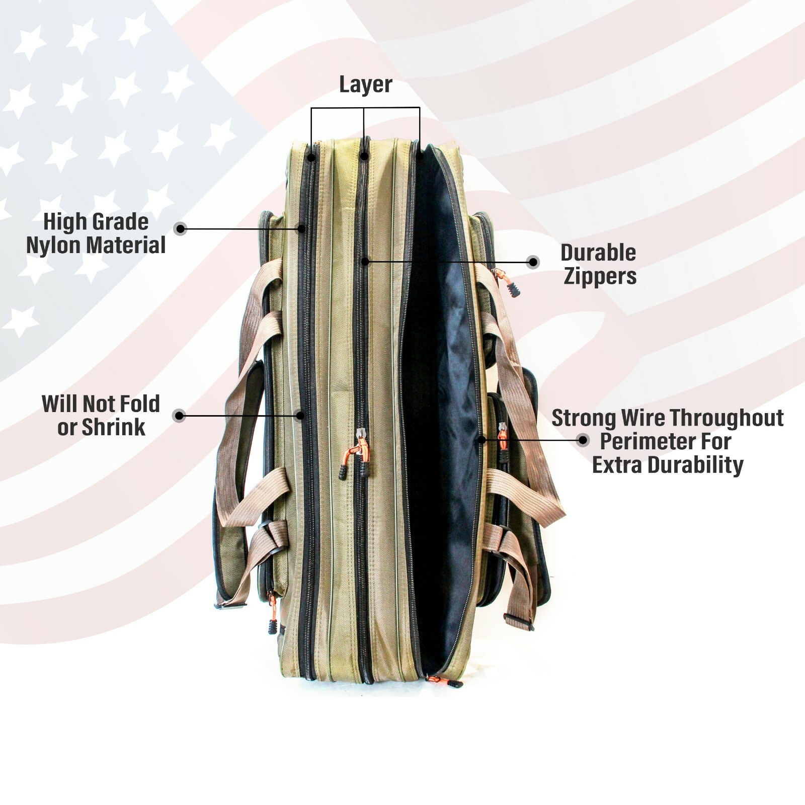 UFISH Fishing Rod Bag Pole Travel Case with Tackle Storage Comfortable Fishing