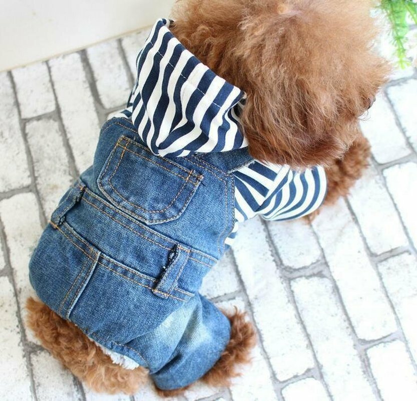 New  Blue Soft Dog Puppy Jeans Cat Pet Shirt Clothes for Small Dogs