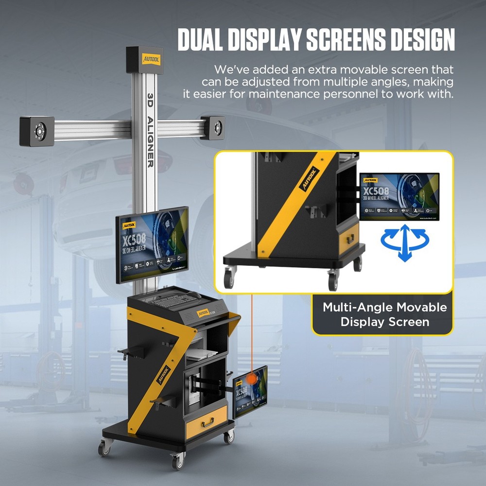 AUTOOL XC508 3D Wheel Alignment Machine Fully Automatic Tire Aligner System 110V