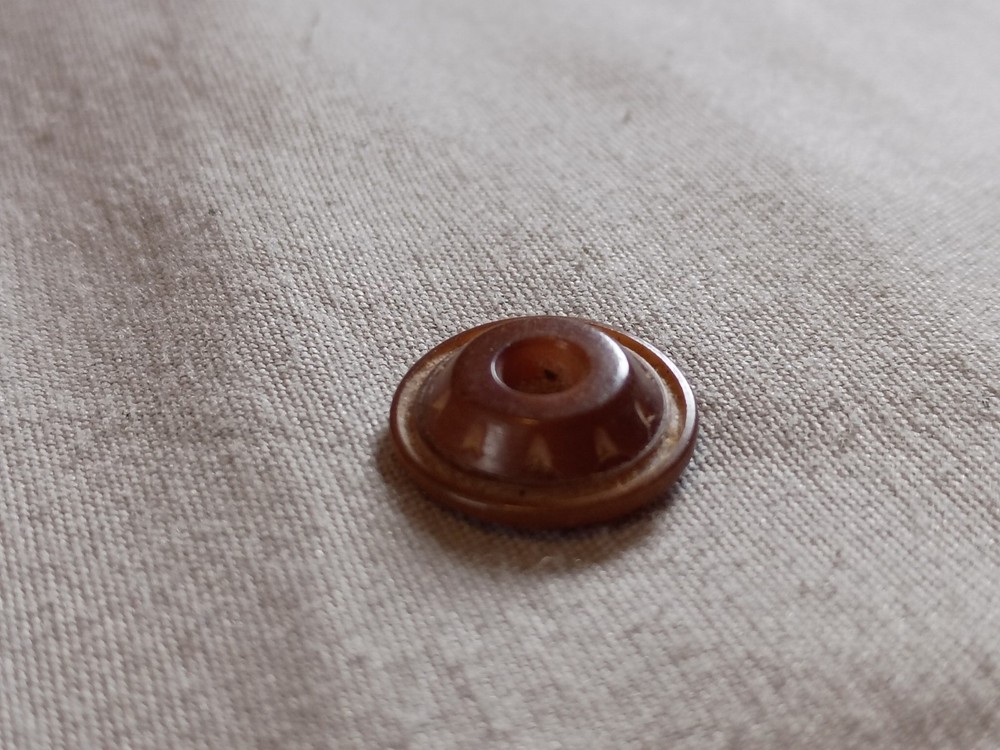 Antique Vegetable Ivory Whistle Button.