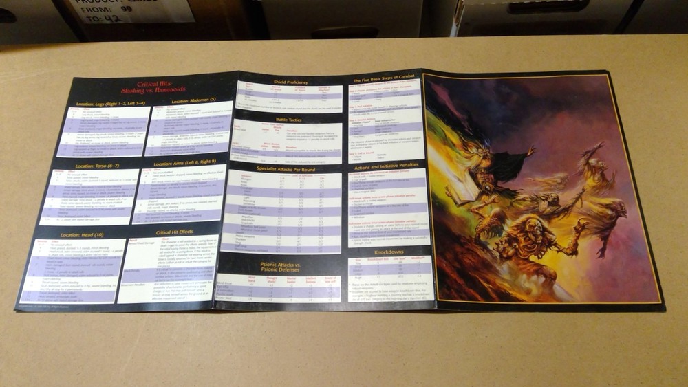 Advanced Dungeons & Dragons Dungeon Master Screen & Master Index 9504 W/SCREEN!