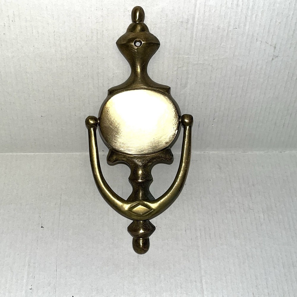 Large Solid Brass Door Knocker Vintage 8.5 Inches