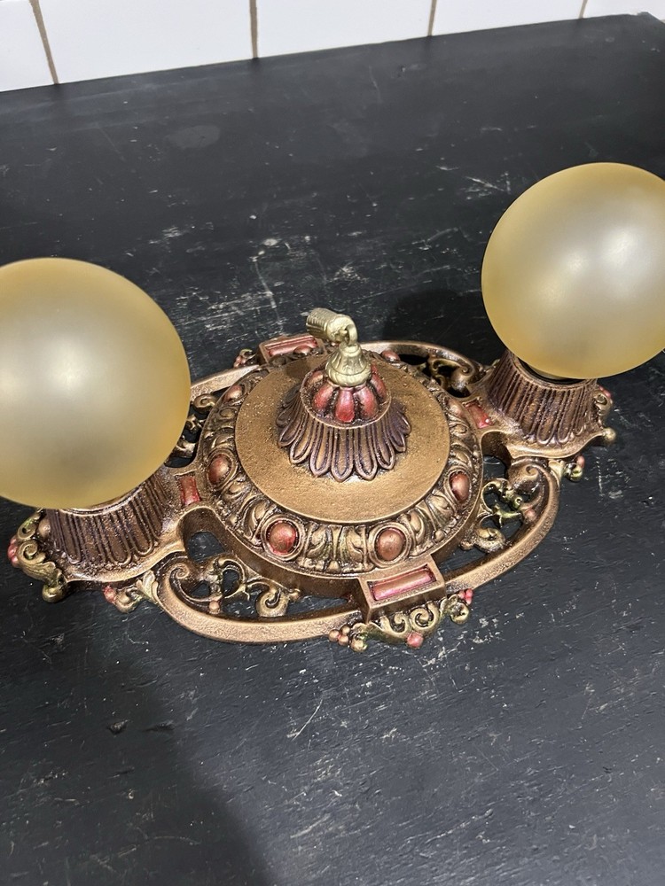 Rewired Nice Single Flush Two Socket light Fixture beautiful 118B