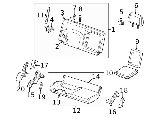 Genuine Nissan Seat Back Panel 88716-EA502
