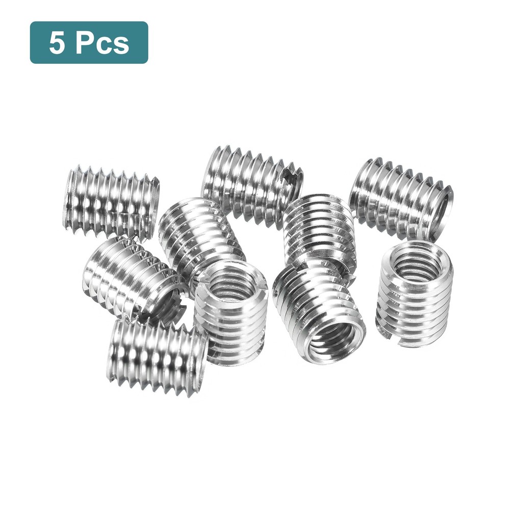 5Pcs Threaded Inserts, M6-1x10 & M8-1.25x10 Thread Repair Insert