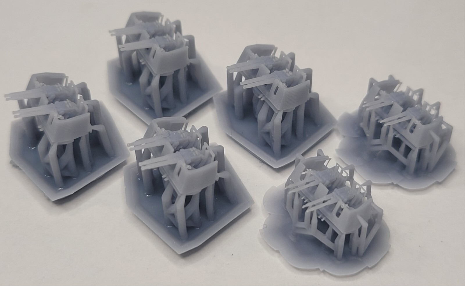 1/350 3D Printed Quad 40mm Bofors AA Guns W Shield X 6 3D Printed