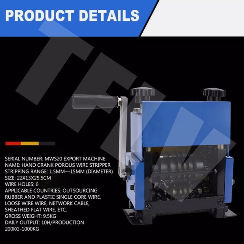 Small Size Using Wasted Wire Stripper Copper Plastic Separator Recycling Machine