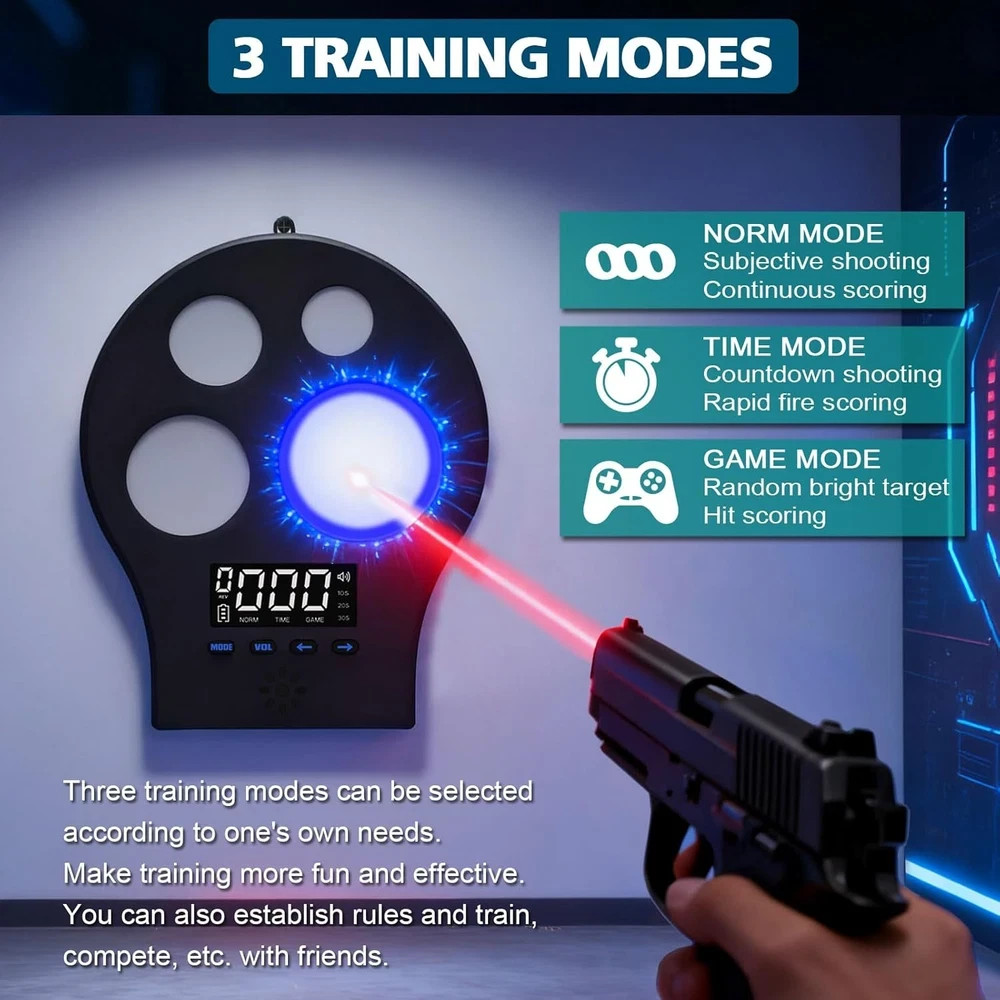 Laser Training Target M-Target - Four-Zone Dry-Fire System, Instant Feedback
