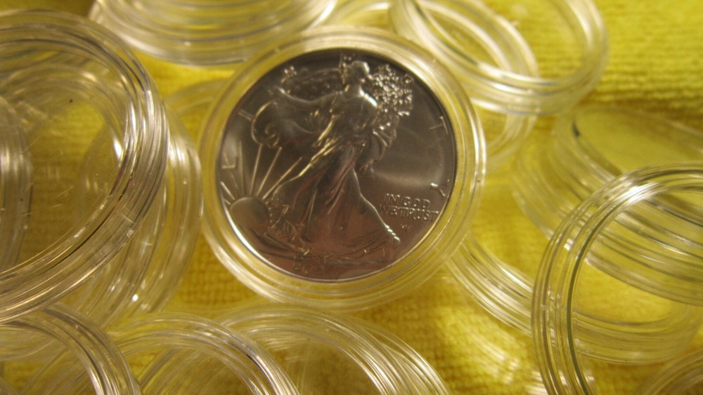 25  US Mint Proof or Uncirculated Silver American Eagle Capsules OGP. Free Ship!