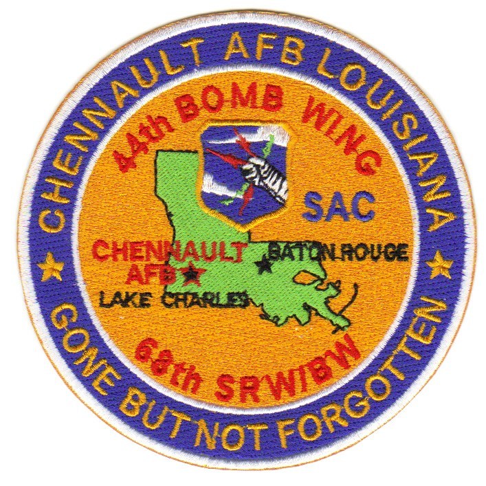 USAF BASE PATCH,  CHENNAULT AFB LA. 44TH BW, 68TH SRW, GONE BUT NOT FORGOTTEN