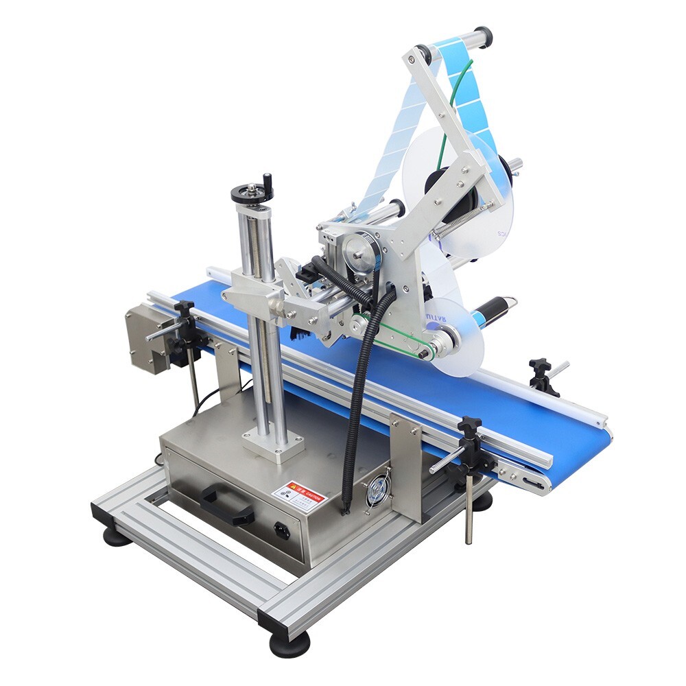 Commercial Label Applicator Auto Desktop Conveyor Table Plane Labeling Machine