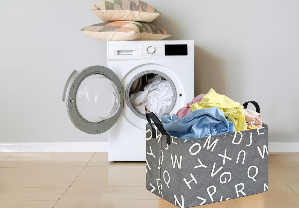 HUAYEE Rectangle Easter Gift Basket Storage Bin Laundry Hamper Storage Organi...