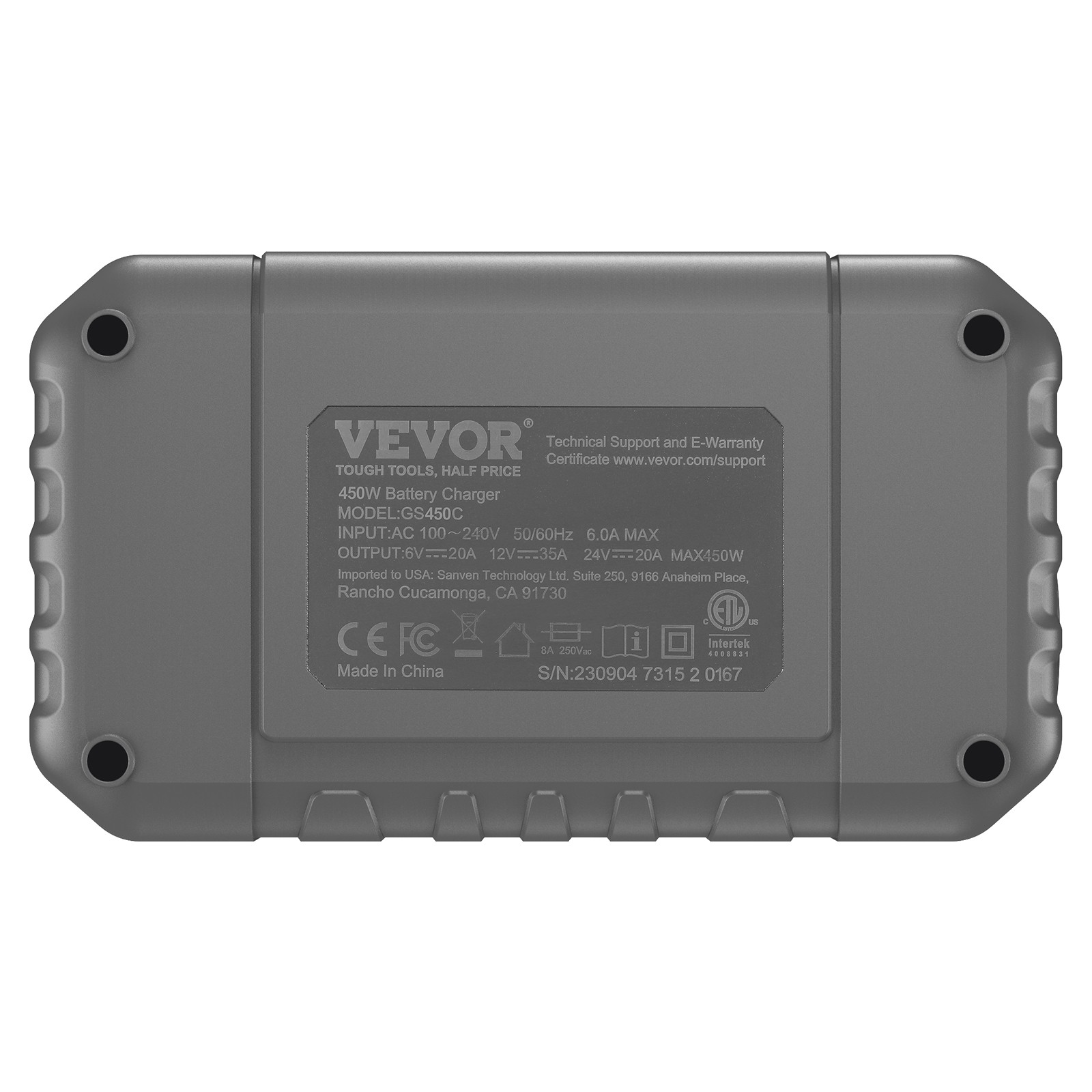 VEVOR Smart Battery Charger 35A Lithium LiFePO4 Lead-Acid Car Battery Charger