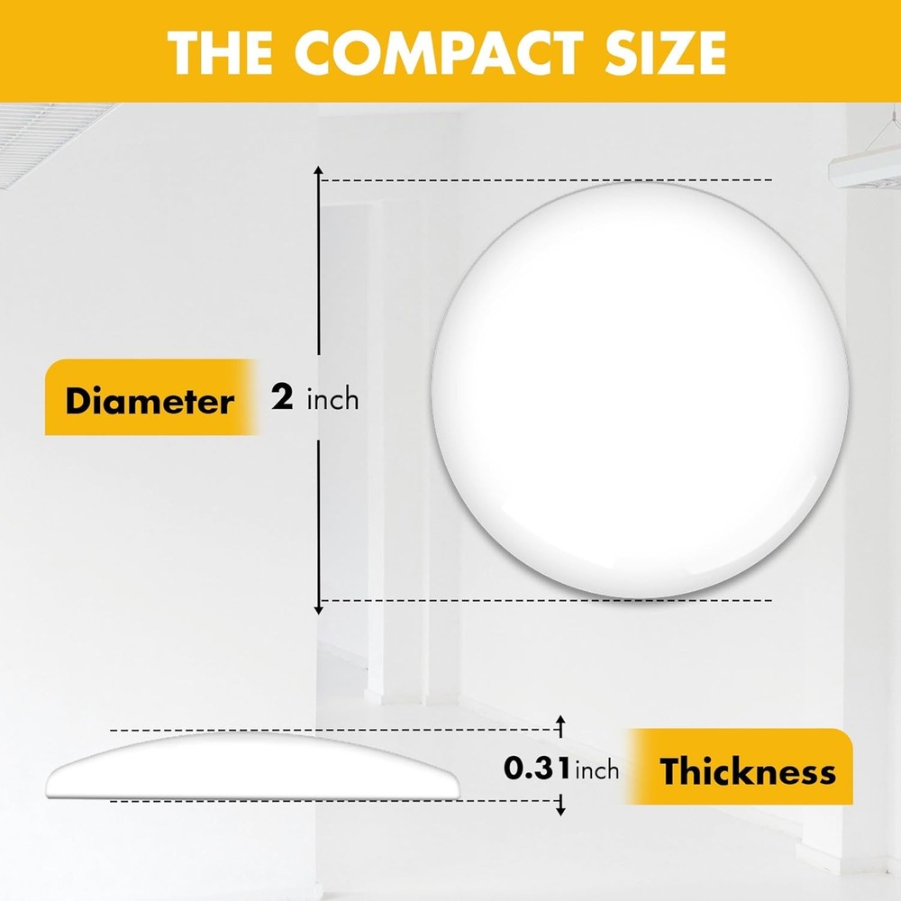 Door Stoppers for Wall – Clean and Dry Surface Required Medium -2", White