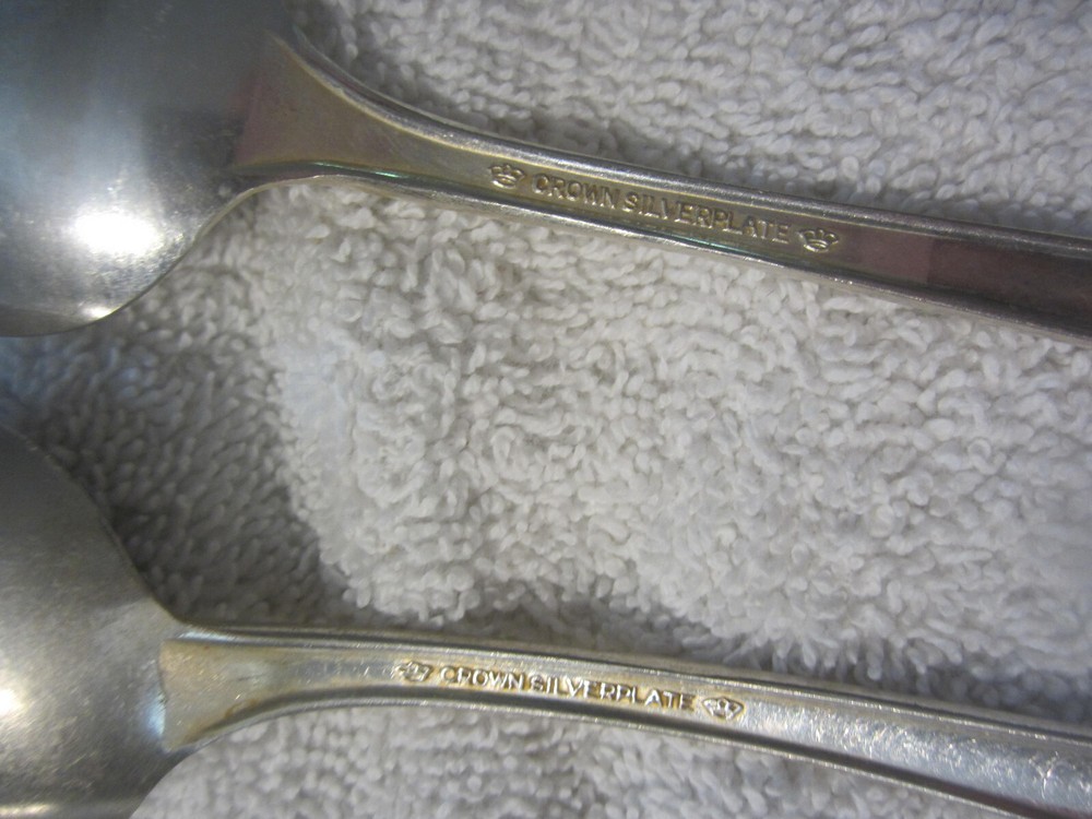 6 lot,set oval soup spoons Vtg INTERNATIONAL CROWN silverplate RADIANCE flatware