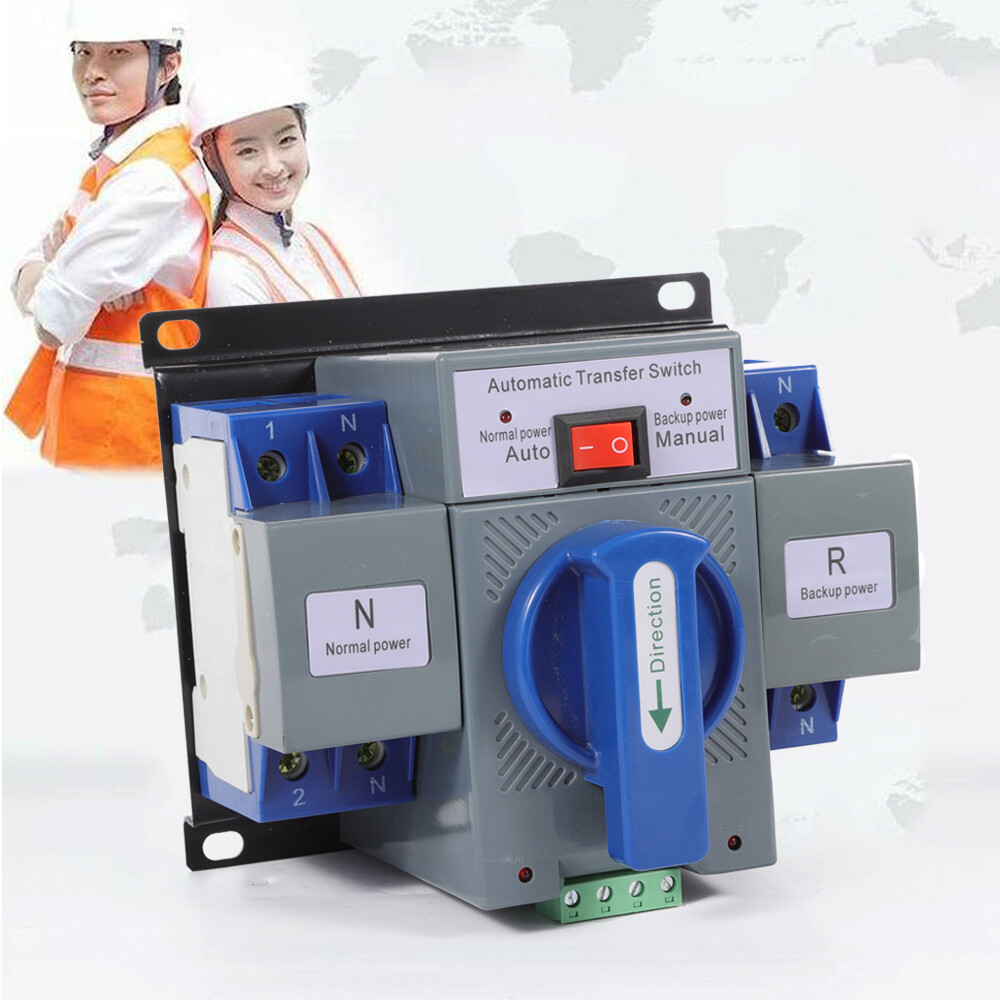 Dual Power Automatic Transfer Switch 60HZ Changeover Transfer Switch Tool 63A 2P