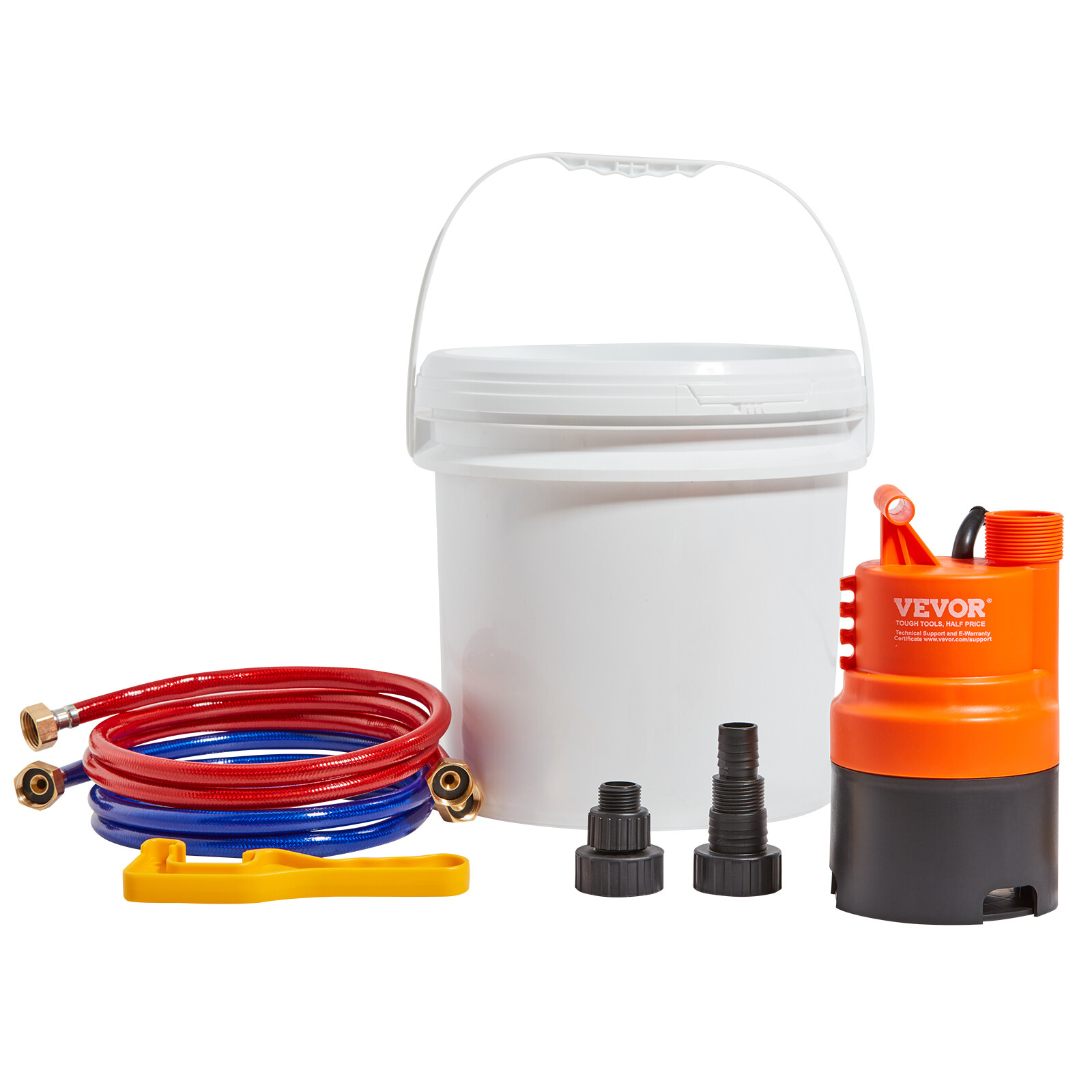 VEVOR Tankless Water Heater Flushing Descale Kit with Pump & 3.7 Gallon Pail