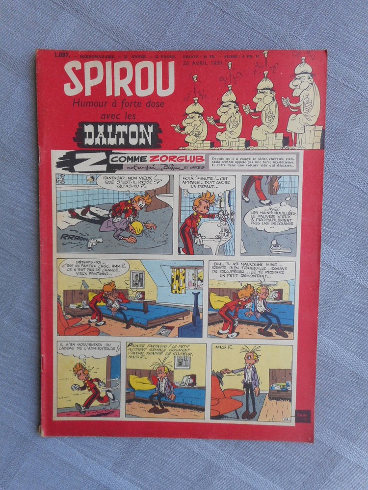 Spirou Weekly No. 1097 1959 Good Condition