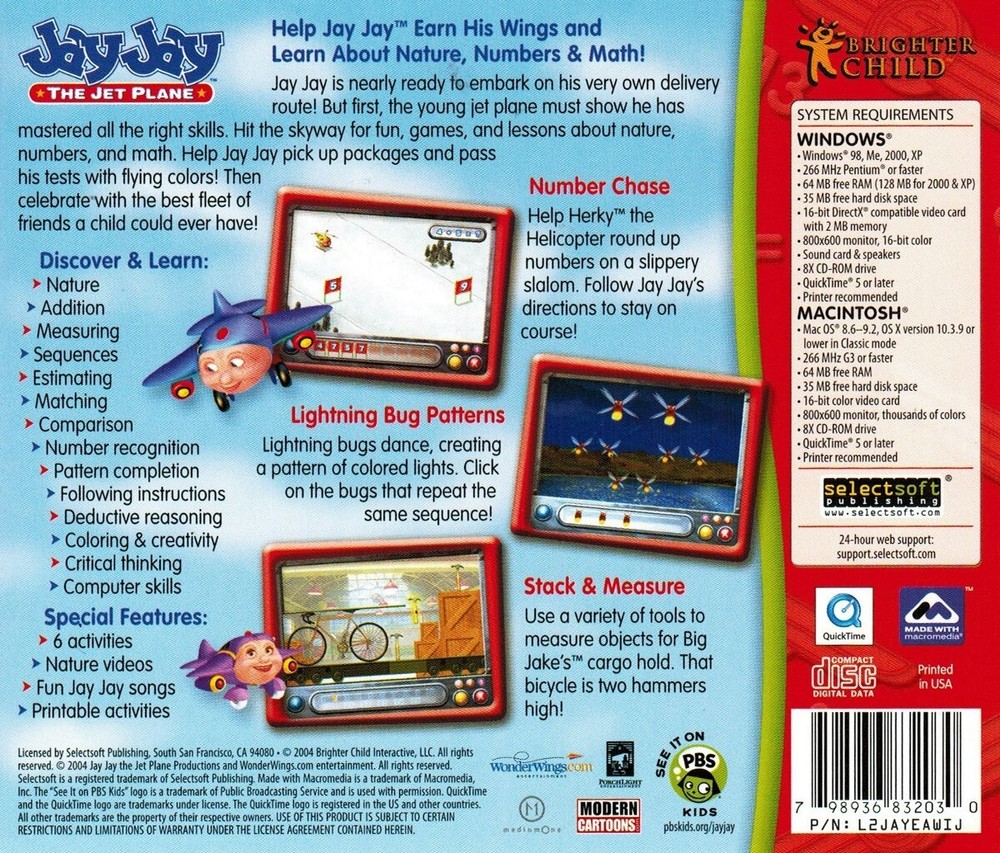 Jay Jay Earns His Wings - Learn About Nature & Math Ages 3-7 PC Software Sealed
