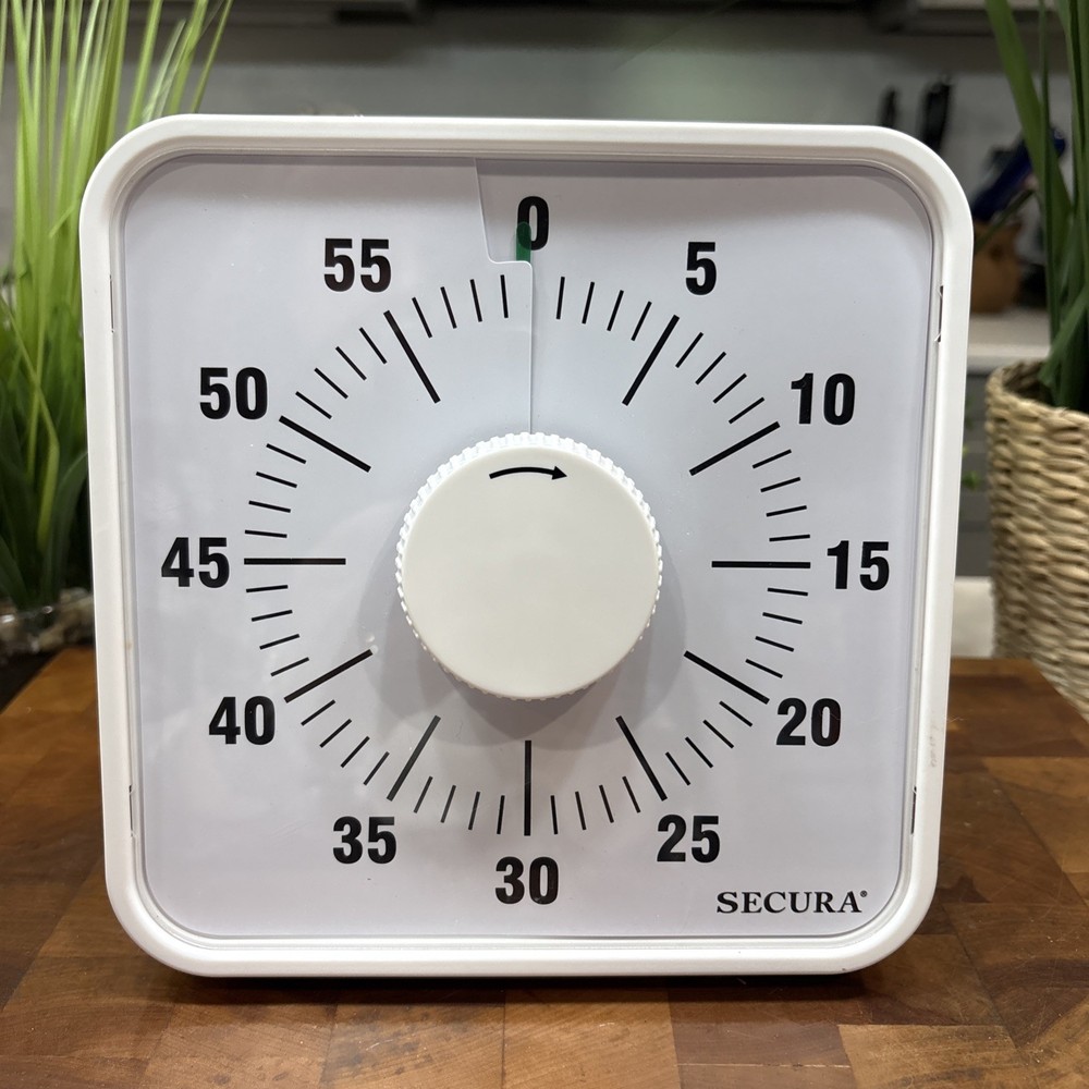 Secura 60-Minute Visual Countdown Timer, 7.5-Inch Oversize Classroom Visual Time