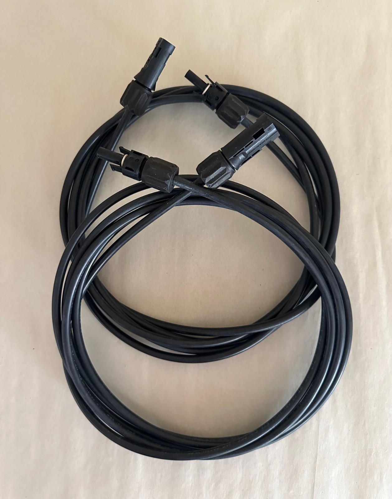 PV Wire Solar Jumper Cables Qty. 25, 11 ft each, 10 AWG Amphenol H4 Connectors