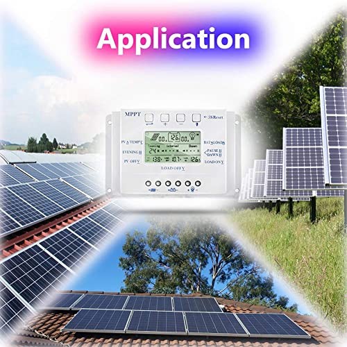 Solar Charge Controller 40 amp Solar Panel Regulator with Load Timer, 12V 40A