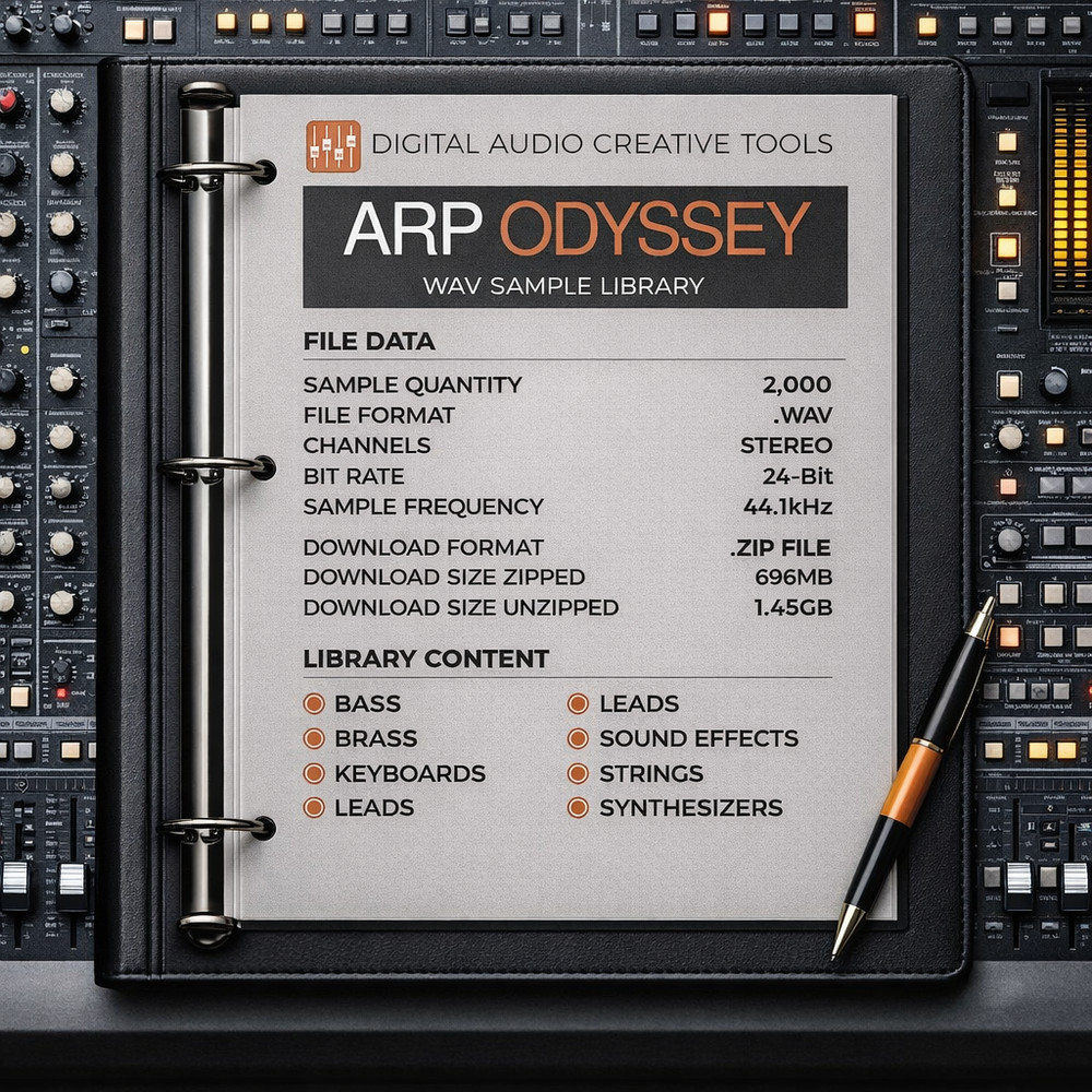 ARP Odyssey Synthesizer Sample Library
