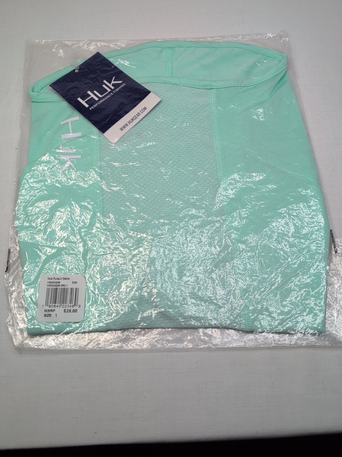 HUK Neck Gaiter UPF 30+ Sun Protection Mens Face Guard Color Sea Foam One Size