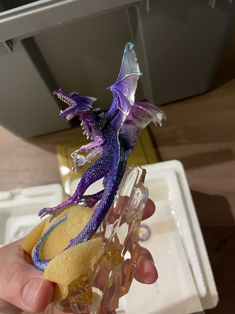 Franklin Mint Dragon Sculpture Purple