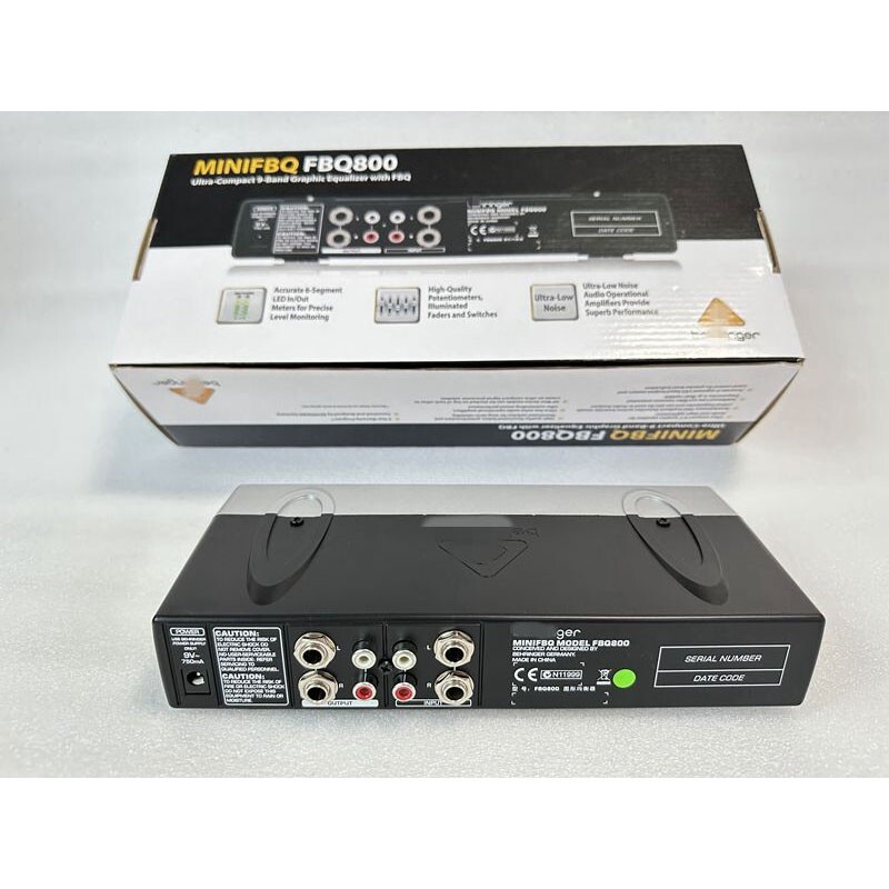 9.5" FBQ800 9-Band Graphic EQ Equalizer Feedback Suppressor Equalizer Processor