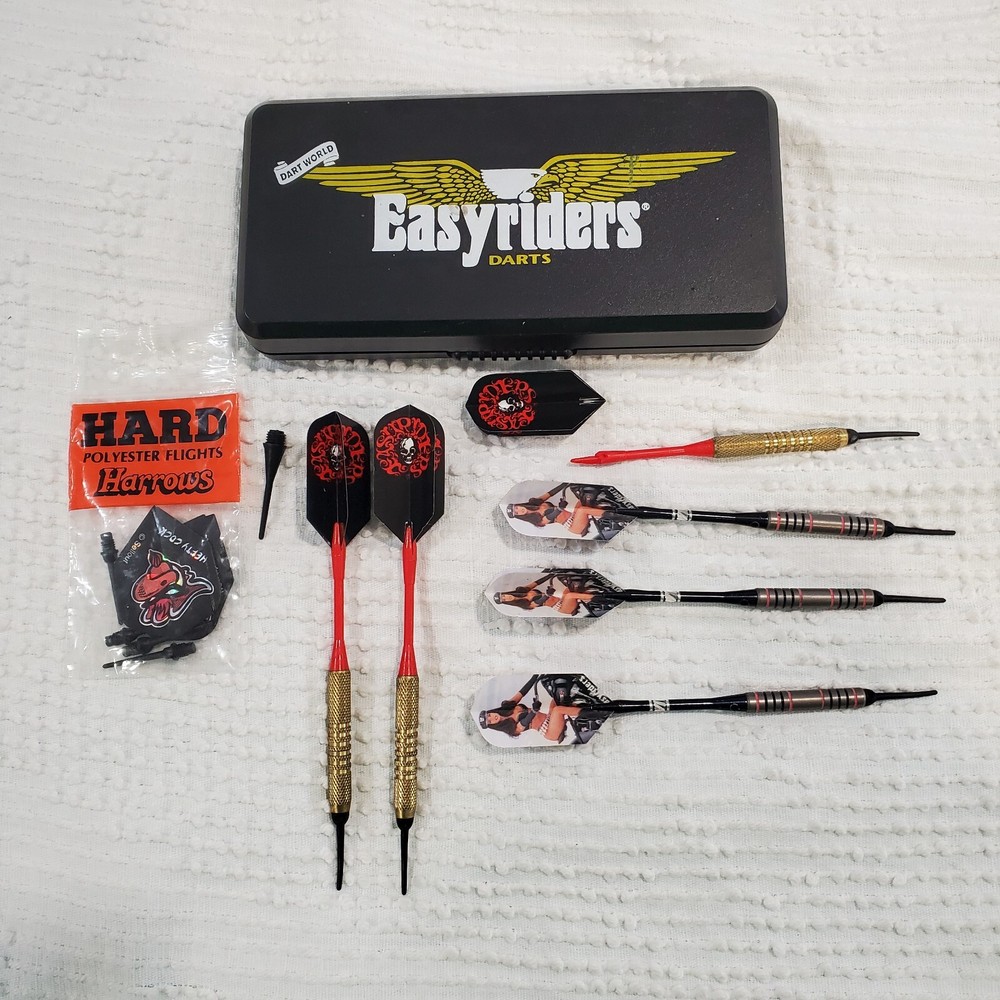 Easyriders Darts Set With Case 5 Darts And Extra Tips